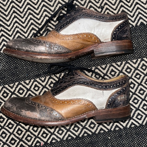 Bed Stu Lita Tricolor distressed leather lace-up loafers, 8 - Picture 5 of 12